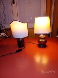 2 basi legno con paralume