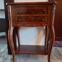 Consolle mobiletto ARTE POVERA in legno intarsiato