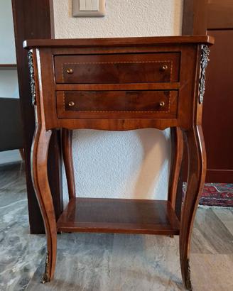 Consolle mobiletto ARTE POVERA in legno intarsiato