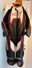 Tuta da moto pelle divisibile Alpinestars TG 52