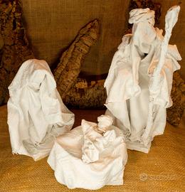 Presepe artigianale in gesso – fatto a mano