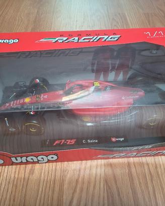 Modellino F1 Ferrari F1-75 Sainz Burago 1:18