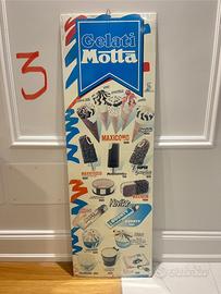 Cartello vintage insegna gelati MOTTA