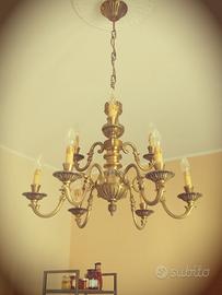 lampadario in ottone 