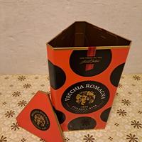 contenitore in latta metallica vecchia romagna