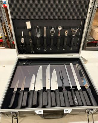 kit coltelli e utensili da cucina ausonia inox