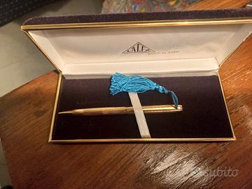 penna sfera lalex placcata oro con fiocco