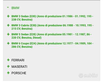 Pastiglie freno Bmw E30