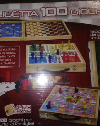 Valigetta 100 giochi in legno - Nuovo