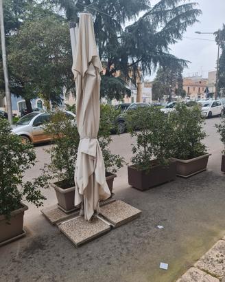 fioriere e ombrellone