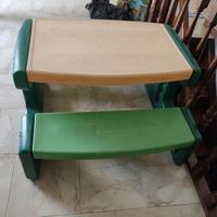 tavolo con panca da esterno
