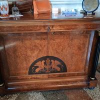 Credenza stile impero in mogano e intarsio 