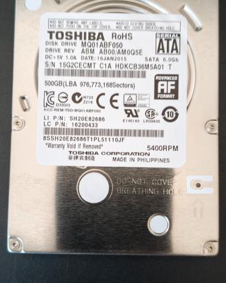 Hard Disk Toshiba 500 GB