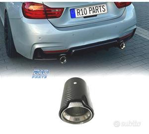 TERMINALE SCARICO BMW LOOK M IN CARBONIO TONDO