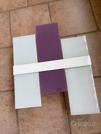 plafoniera lilla e bianco 