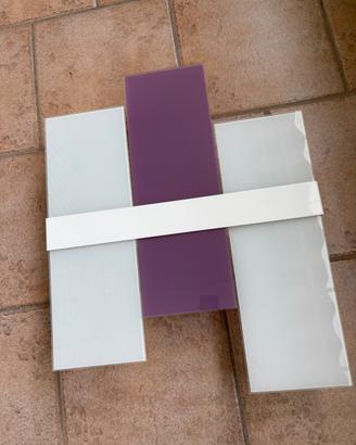 plafoniera lilla e bianco 