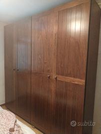 armadio 2 scomparti 4 ante in legno pioppo 