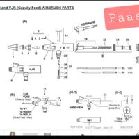 ricambi per aerografo diverse marche.