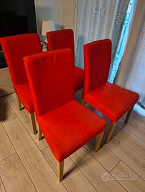 4 sedie IKEA HENRIKSDAL arancione in legno