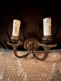 Coppia applique in ottone