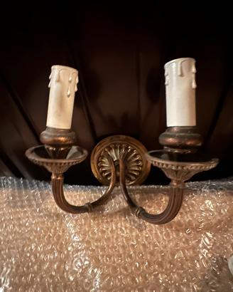 Coppia applique in ottone