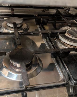 fornello 5 fuochi a gas più forno non da incasso