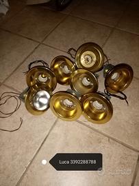 Otto faretti da incasso vintage