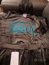 completo tuta nera in ciniglia