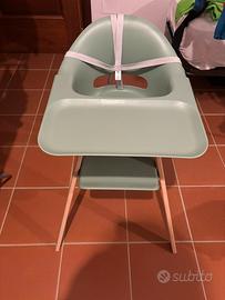 Seggiolone stokke clikk con cuscino colore green
