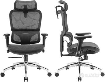 Sedia ufficio ergonomica Sihoo M56B nera