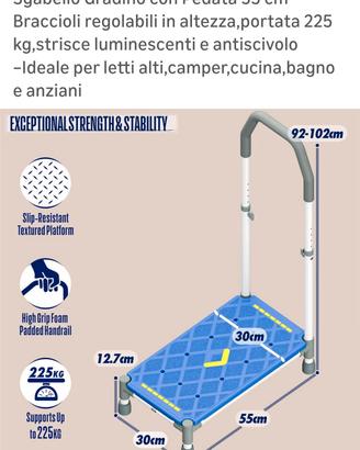 Sgabello gradino con pedana 55cm .