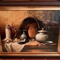 Encausto su tavola Quadro Originale Etrusco