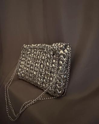 borsa fatta a mano argento