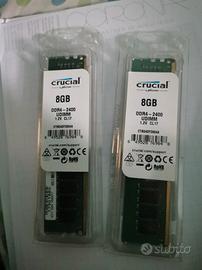 Ram 16GB ( 8GB x 2) Crucial  DDR4 -2400 UDIMM