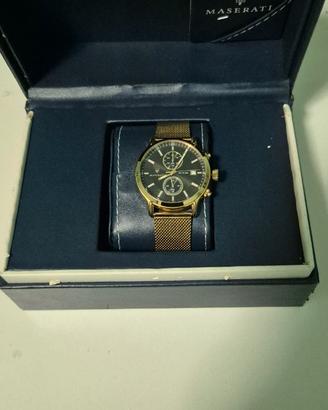 Maserati orologio, maglia milano, 42mm dorato