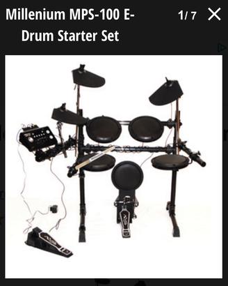 Batteria Millenium MPS100 + Drum Pearl seriesvari