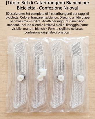 set catarifrangenti per bicicletta