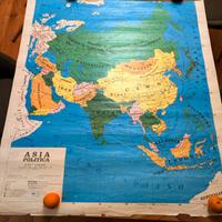 Cartina geografica Vintage dell’Asia