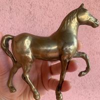 VECCHIO CAVALLO IN OTTONE VINTAGE