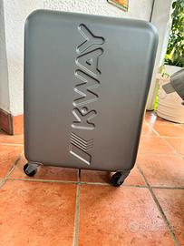 Trolley K-Way grigio misure cabina eccellente