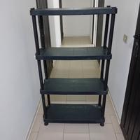 Scaffale componibile in plastica colore nero