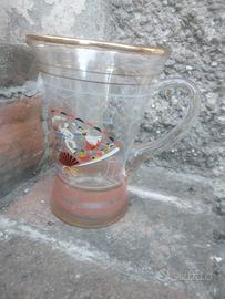 brocca vetro soffiato vintage 