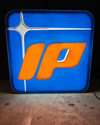 Insegna luminosa IP Carburanti  vintage Anni '90