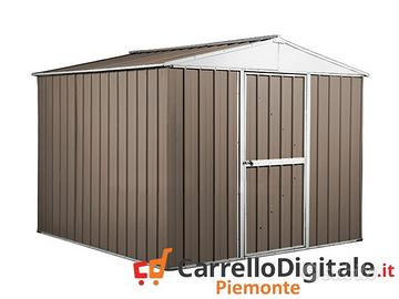 Box porta attrezzi lamiera 276x260cm 7 mq tortora