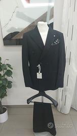 abito uomo doppiopetto primavera estate tg 50 nero