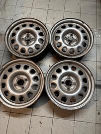 4 cerchioni in ferro originali golf da 15