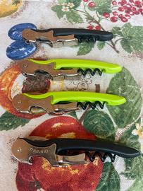 4 cavatappi apribottiglie murano