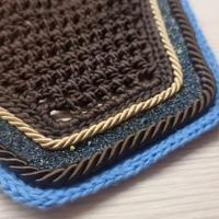 cuffia cavallo fatta a mano con glitter 