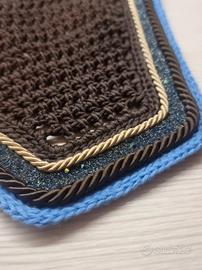 cuffia cavallo fatta a mano con glitter 