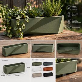 Fioriera moderna geometrica in PLA – design 3D